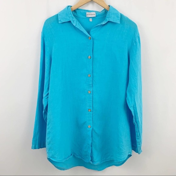 Soft Surroundings 100% Linen Button Down S… - Picture 1 of 5